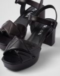 Prada Quilted Nappa Platform Sandals Black For Women 1XP43B_038_F0002_F_D065