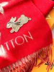 Louis Vuitton Precious Rabbit LV Essential Scarf Red For Women