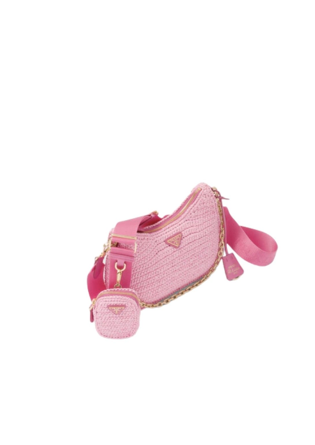 Re-Edition 2005 Raffia Bag Pink For Women 1BH204_2A2T_F0442_V_V9L