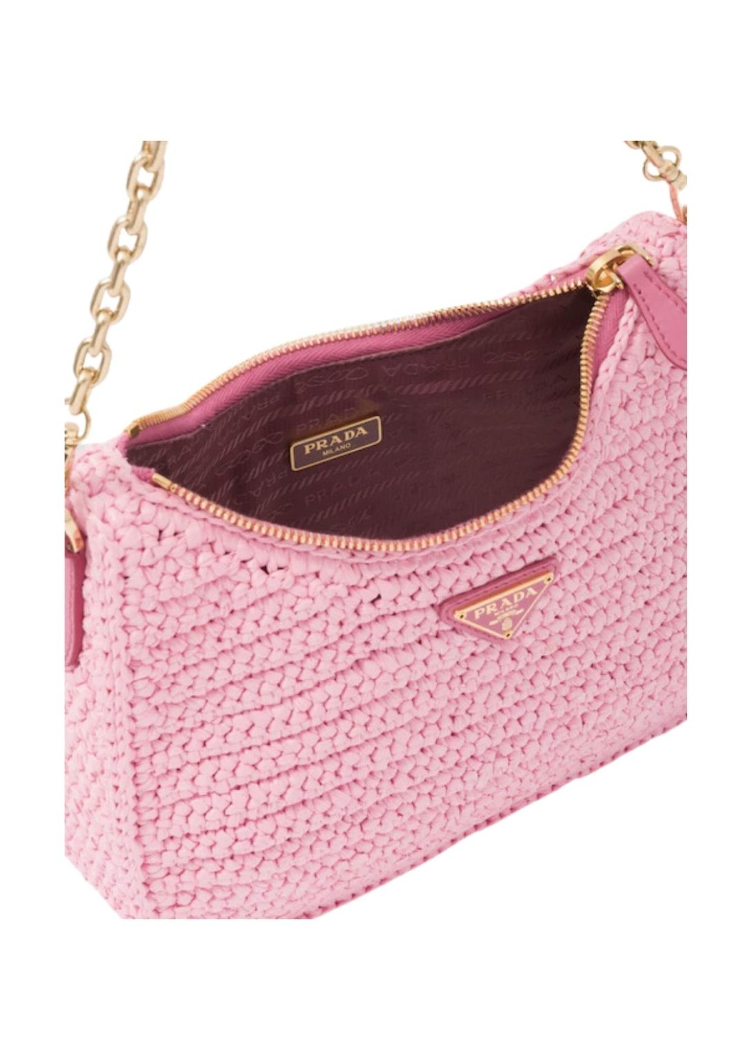 Re-Edition 2005 Raffia Bag Pink For Women 1BH204_2A2T_F0442_V_V9L