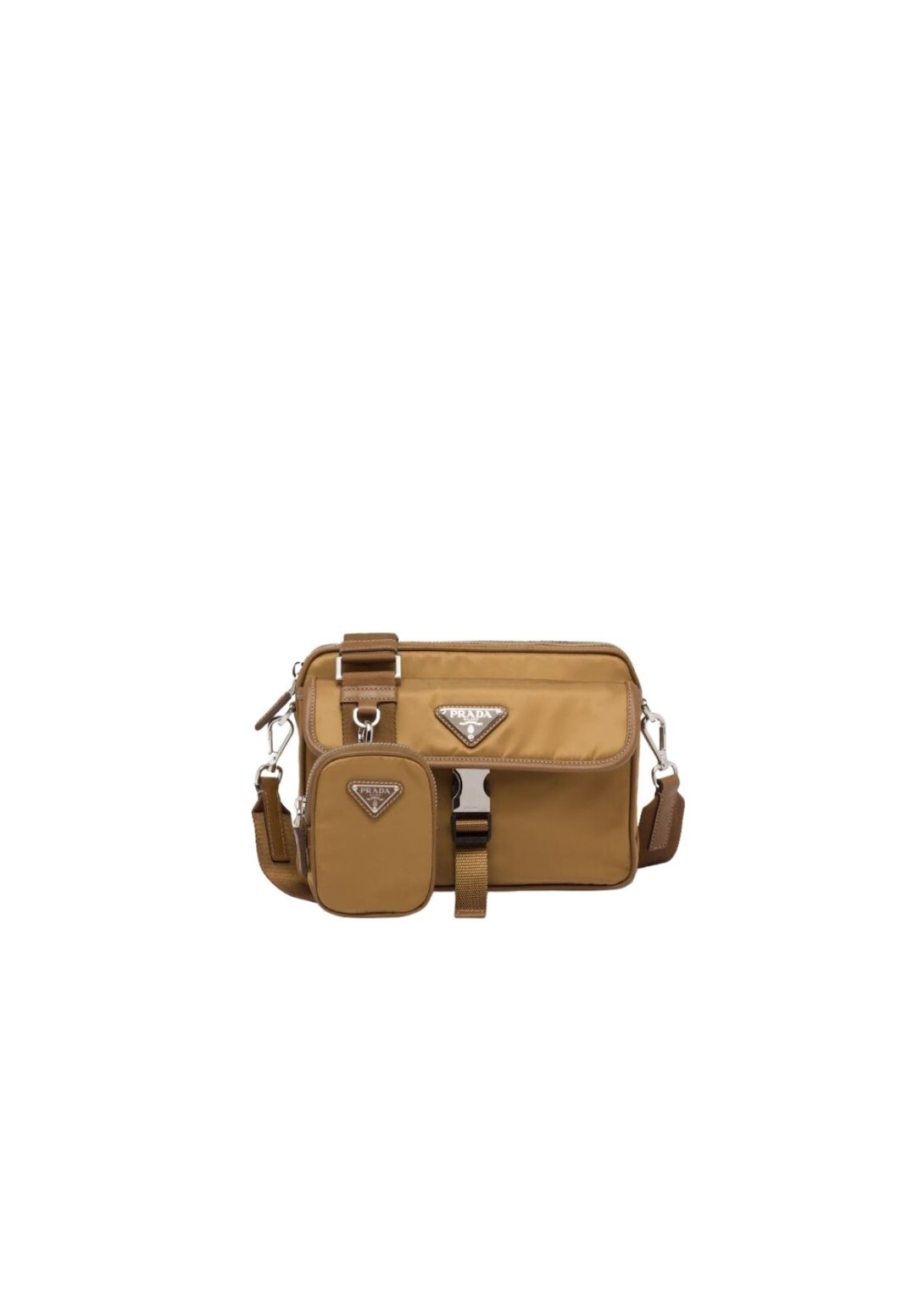 Re-Nylon And Saffiano Shoulder Bag Brown For Women 2VH133_2DMH_F0005_V_XMP