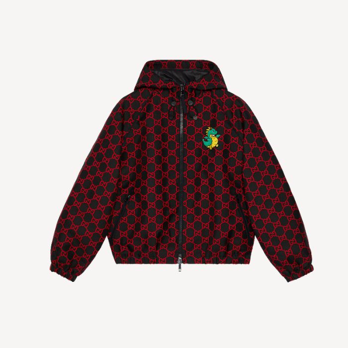 Gucci Ripstop Fabric Jacket Red For Women