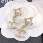 Round Pearl Earrings Gold For Women