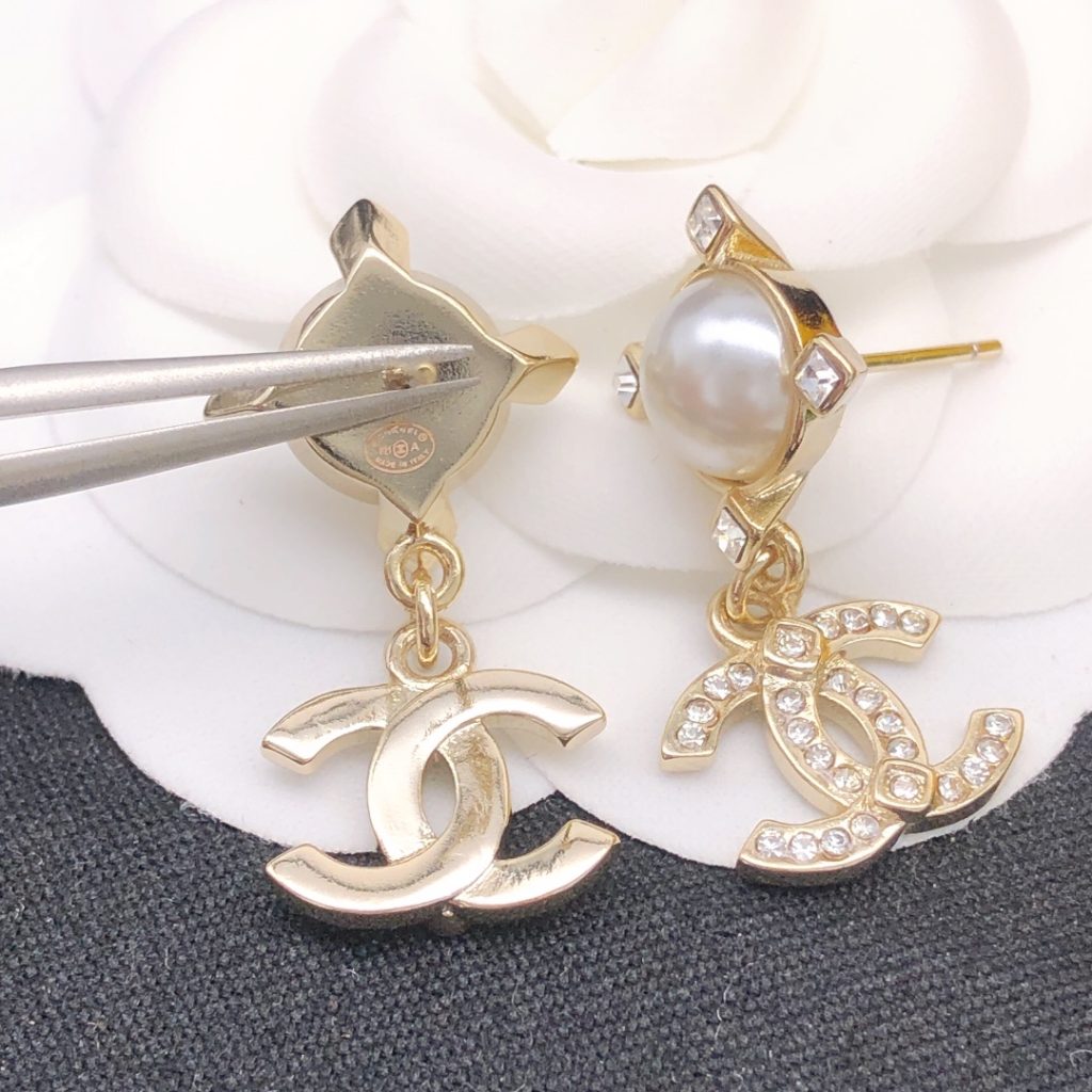 Round Pearl Earrings Gold For Women