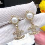 Round Pearl Earrings Gold For Women