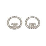 Round Stud Earrings Silver For Women