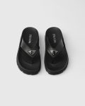 Prada Rubber Thong Sandals Black For Women 1Y420N_3LKK_F0002_F_020