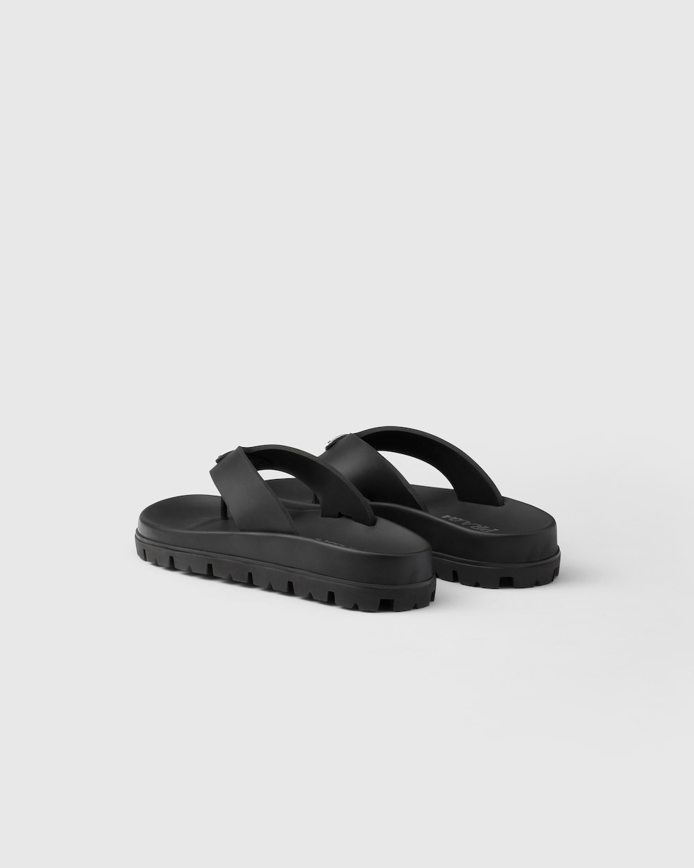 Prada Rubber Thong Sandals Black For Women 1Y420N_3LKK_F0002_F_020