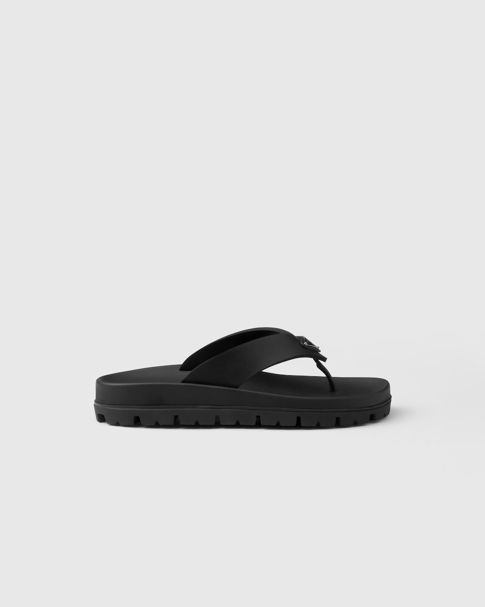 Prada Rubber Thong Sandals Black For Women 1Y420N_3LKK_F0002_F_020