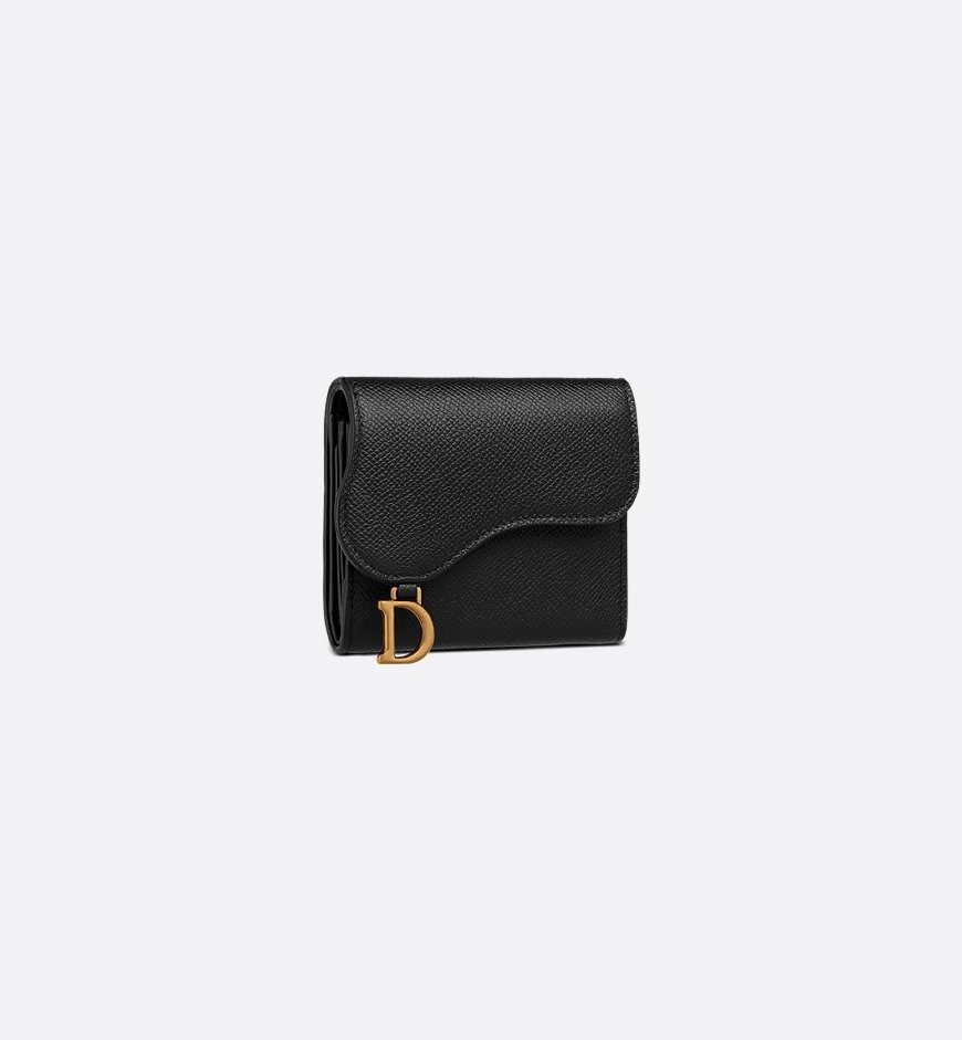 Dior Saddle Lotus Wallet Black For Women – S5652CBAA_M900