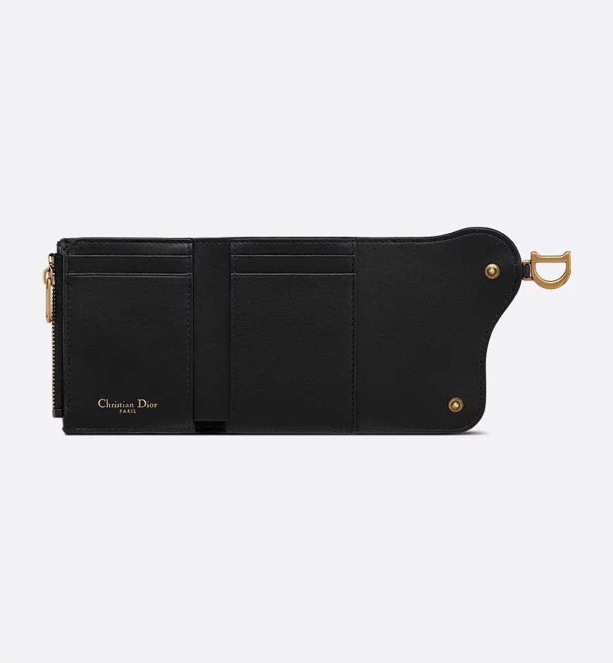 Dior Saddle Lotus Wallet Black For Women – S5652CBAA_M900