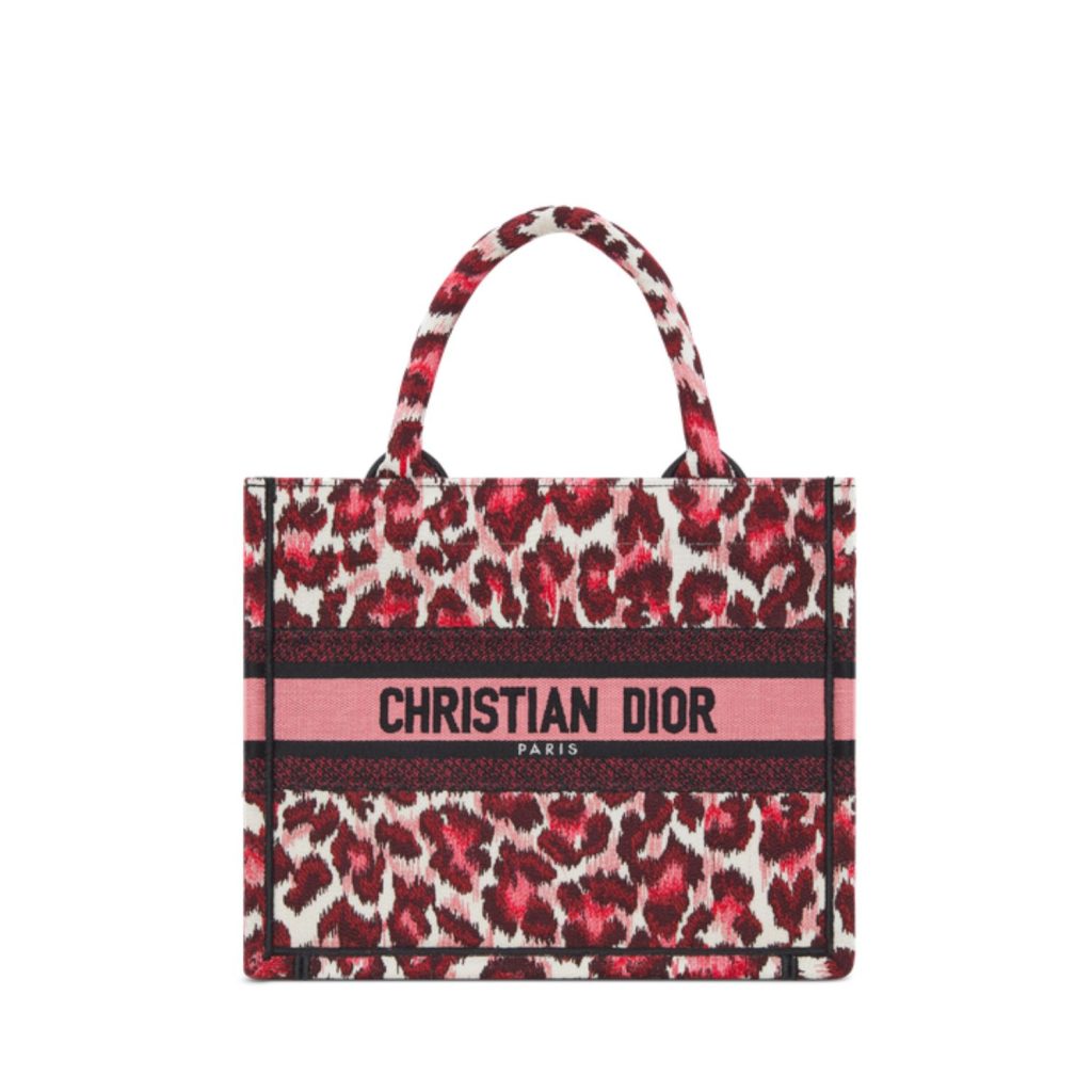 Christian Dior Small Dior Book Tote Bag Burgundy Multicolor For Women M1265ZRHM_M974- 10.5 Inches/ 26.5 Cm