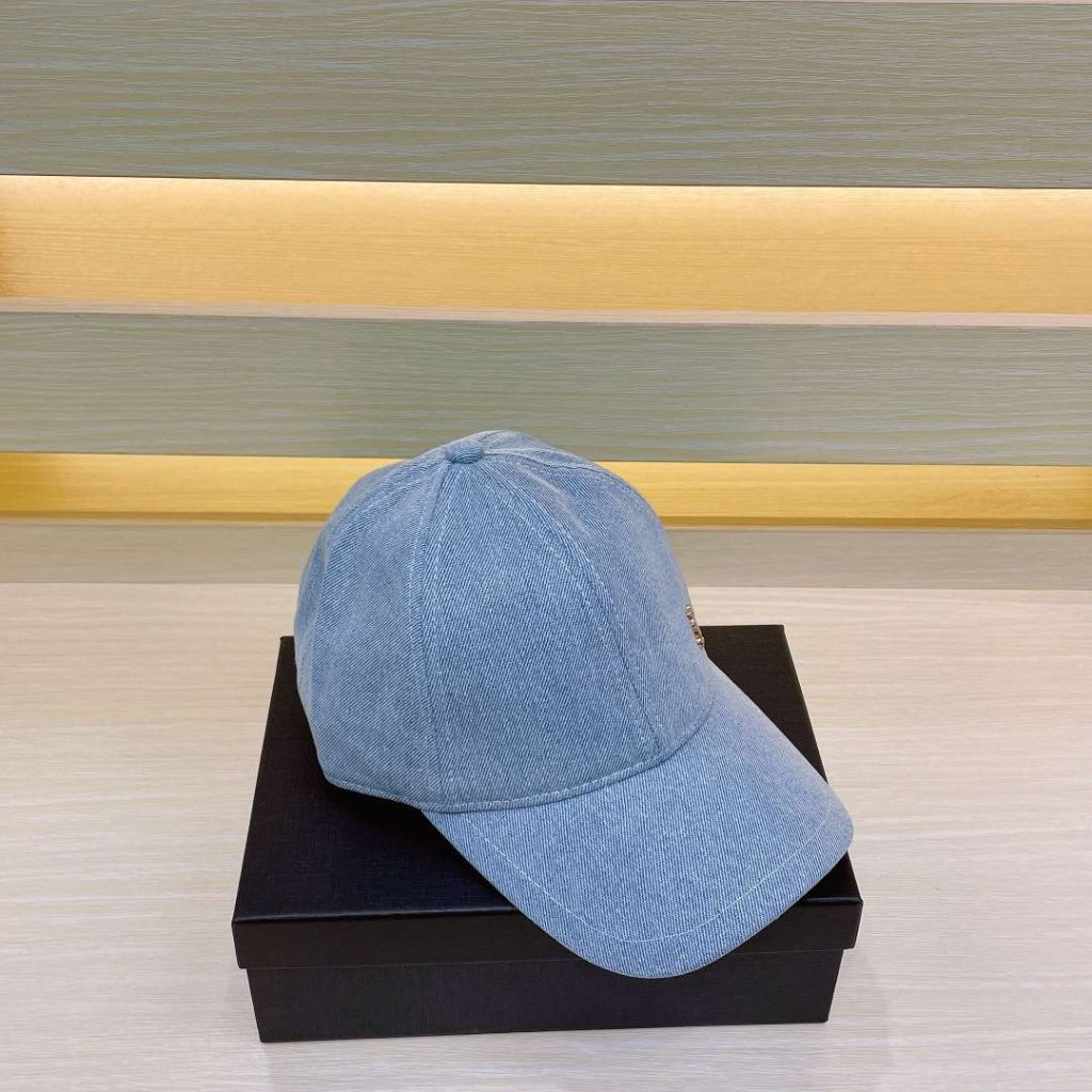 Saint Laurent Baseball Cap Cassandre Blue For Women