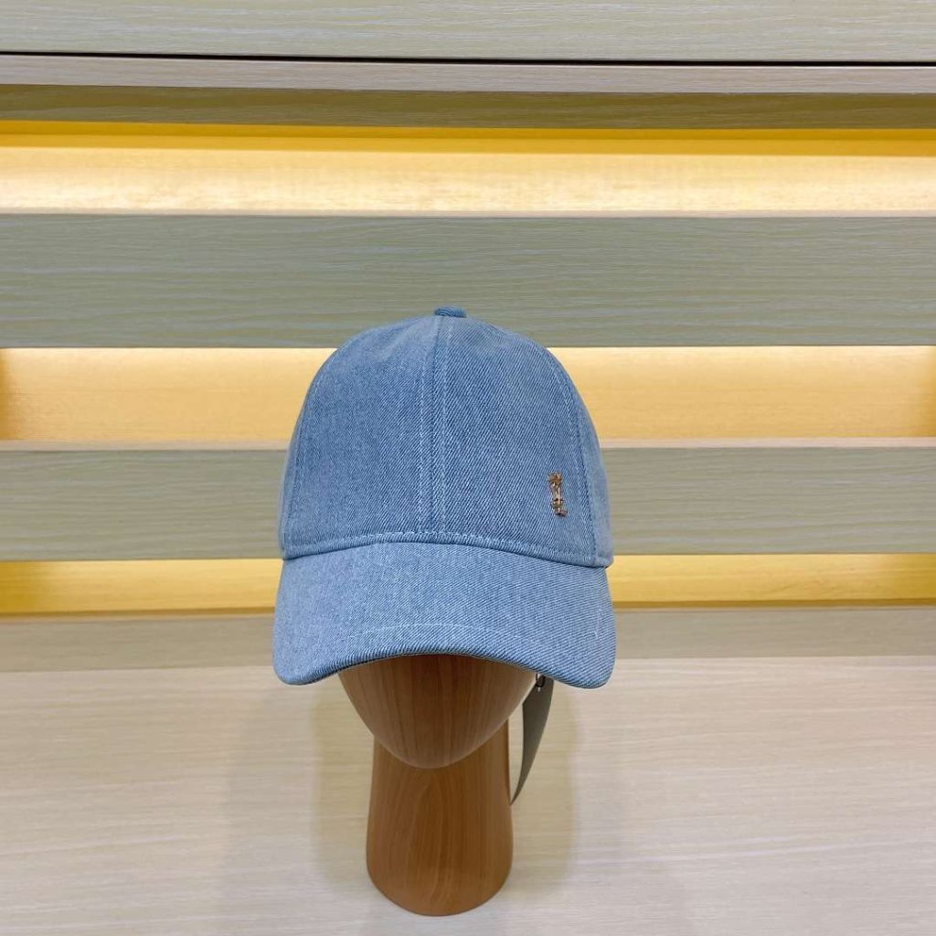 Saint Laurent Baseball Cap Cassandre Blue For Women