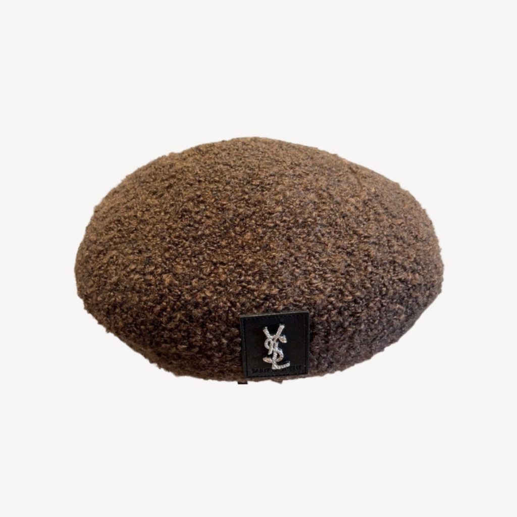 Saint Laurent Berets Hat Winter Brown For Women