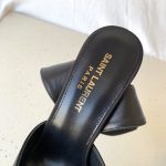 Saint Laurent Fanny Slingback Pumps In Crepe Satin Black For Women 7176081UU001000