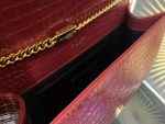 Saint Laurent Kate Small Chain Bag With Tassel In Embossed Burgundy For Women 9.4in/24cm YSL