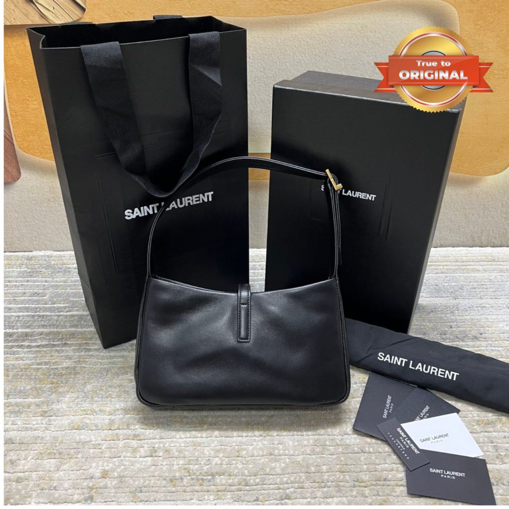 [True-to-ORIGINAL] Saint Laurent YSL Small ‘Le 5 À 7 Hobo Bag Black For Women 9in/23cm 6572282R20W1000