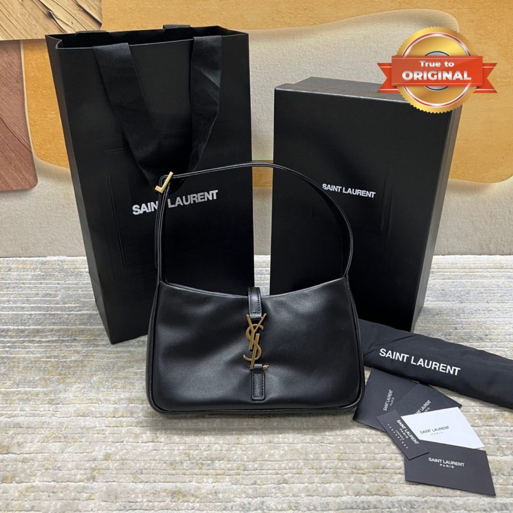 [True-to-ORIGINAL] Saint Laurent YSL Small ‘Le 5 À 7 Hobo Bag Black For Women 9in/23cm 6572282R20W1000