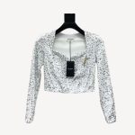 Saint Laurent Sequin Embroidered Top White For Women