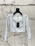 Saint Laurent Sequin Embroidered Top White For Women