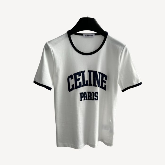 Celine Short Sleeved T-Shirt White For Women