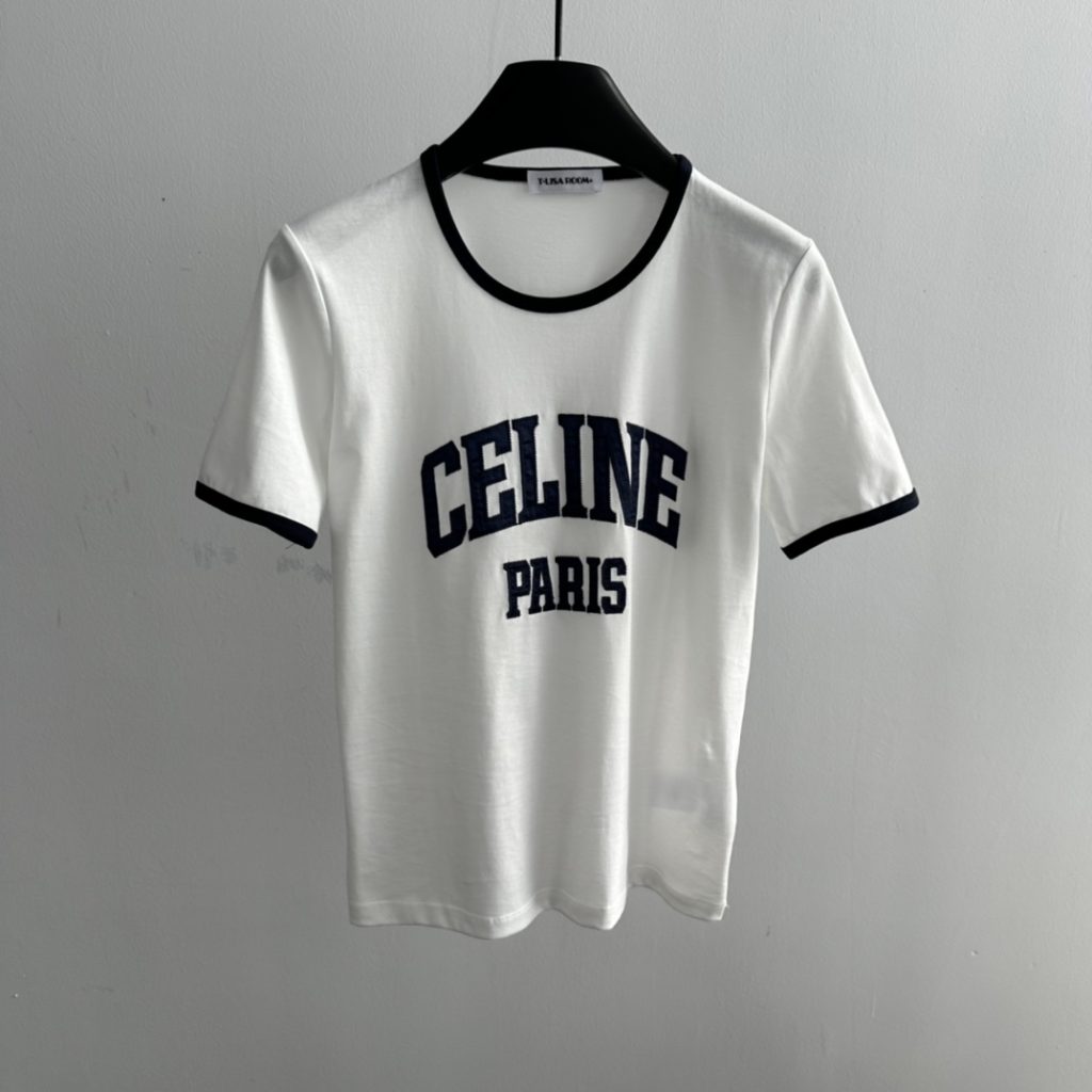 Celine Short Sleeved T-Shirt White For Women