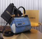 Dolce & Gabbana Sicily Handbag Blue For Women 7.9in/20cm