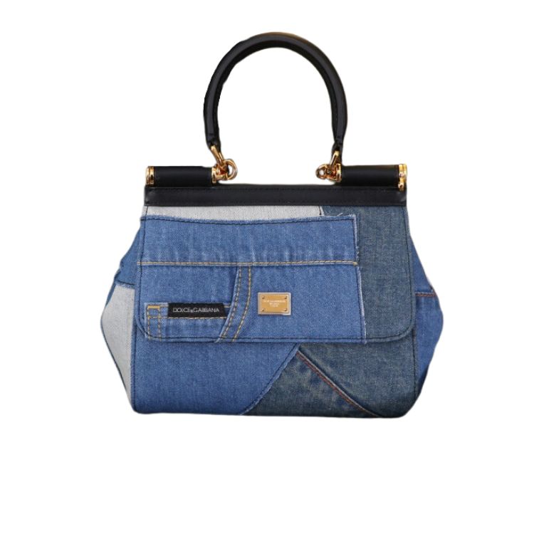 Dolce & Gabbana Sicily Handbag Blue For Women 7.9in/20cm