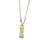 Skateboard Necklace Silver For Women