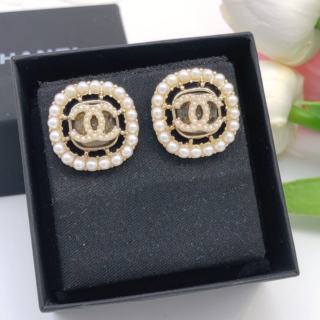 Slim Rice Grain Round Earrings Gold For Women