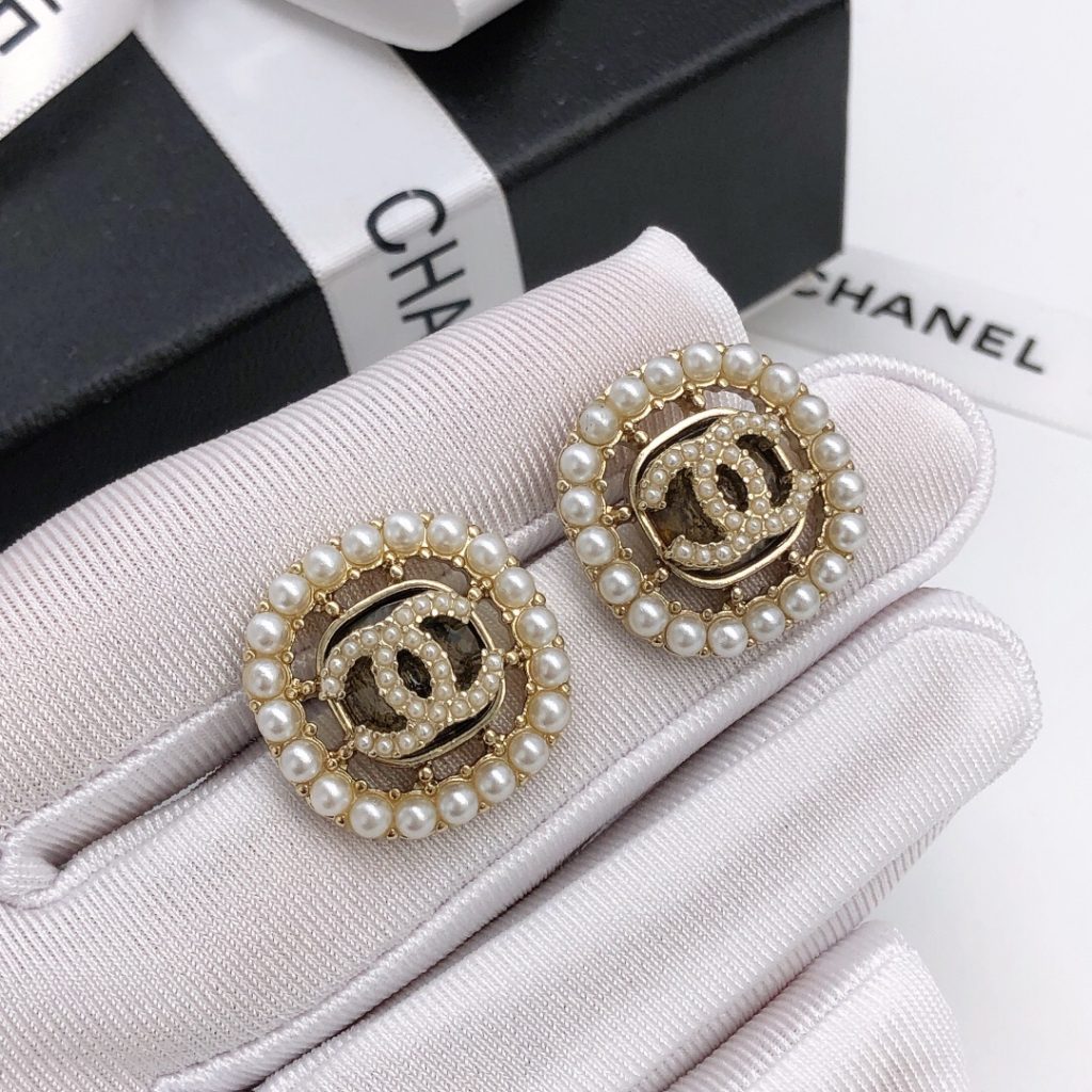 Slim Rice Grain Round Earrings Gold For Women