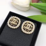 Slim Rice Grain Round Earrings Gold For Women