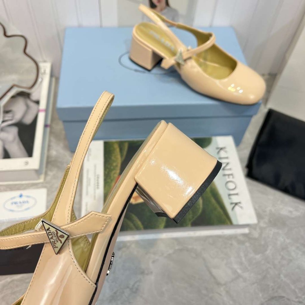 Prada Slingback Exull Pumps Cream For Women