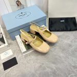 Prada Slingback Exull Pumps Cream For Women