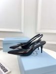 Prada Slingback Spike Pumps Black For Women