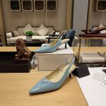 Prada Slingback Spike Pumps Blue For Women