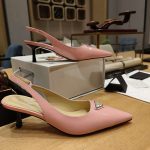 Prada Slingback Spike Pumps Pink For Women