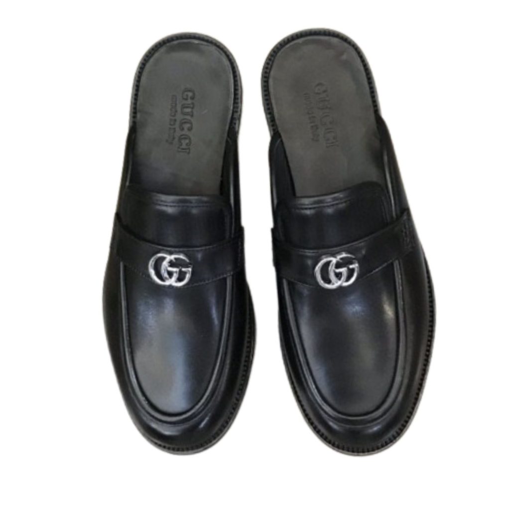 Gucci Slipper With Interlocking G Black For Men