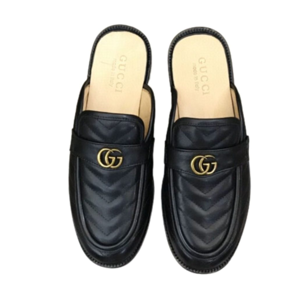 Gucci Slipper With Interlocking G Black For Men