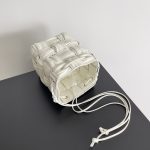 Small Cassette Bucket Bag Black/White For Women‎ 7.1in/18cm