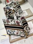 Small Dior Tote Bag White/Black For Women 10.5 in/ 26.5cm