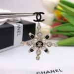 Snowflake Enamel Pearl Earrings Black For Wome