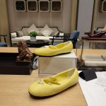 Prada Soft Padded Nappa Ballerinas Yellow For Women