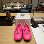 Prada Soft Padded Nappa Ballerinas Pink For Women