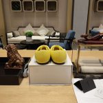 Prada Soft Padded Nappa Ballerinas Yellow For Women