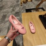 Prada Soft Padded Nappa Ballerinas Light Pink For Women