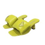 Prada Soft Padded Nappa Sandals Yellow For Women