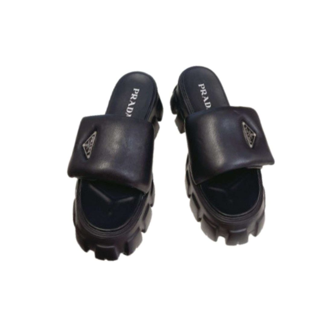 Prada Soft Padded Slides Black For Women