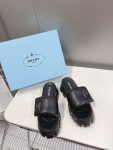 Prada Soft Padded Slides Black For Women